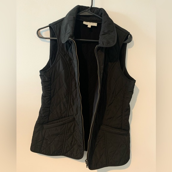 Talbots Petite Black Quilted Vest Size 8P NWOT - Picture 3 of 5